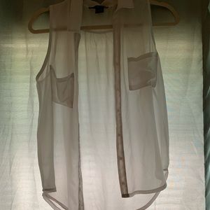 White sheer tank